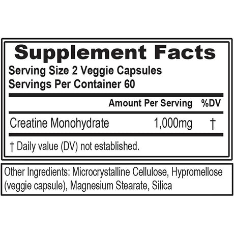 Suplementos Alimenticios de monohidrato de creatina