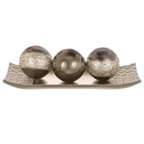 Juego de 3 bandejas decorativas de Dublín y orbes / bolas
