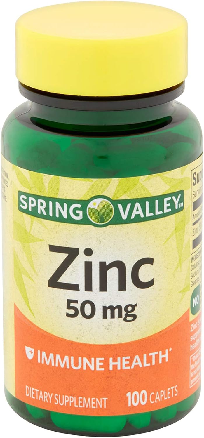 Suplemento de Zinc 50 mg Spring Valley 200 Ct Doble Pack