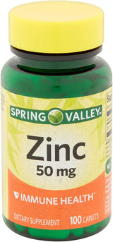 Suplemento de Zinc 50 mg Spring Valley 200 Ct Doble Pack
