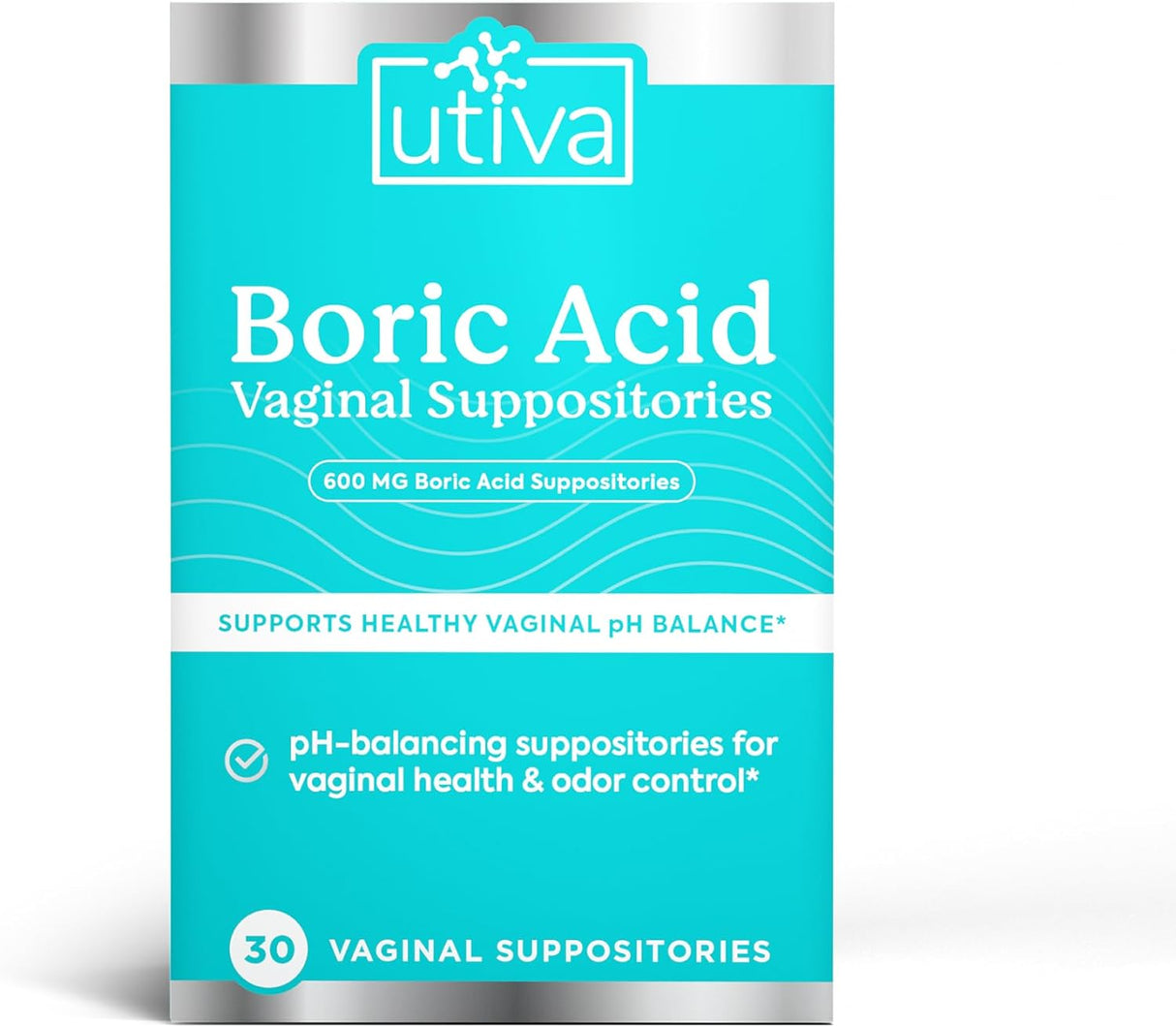 Supositorios de ácido bórico Utiva  Balance de pH  30 unid