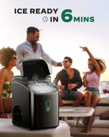 Máquina de Hielo Silonn, 33lbs/24H, Auto-limpieza, Countertop