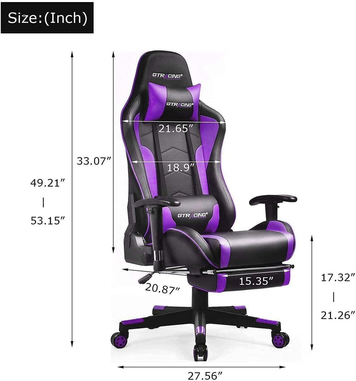 Silla para videojuegos GTRACING con reposapiés y altavoces