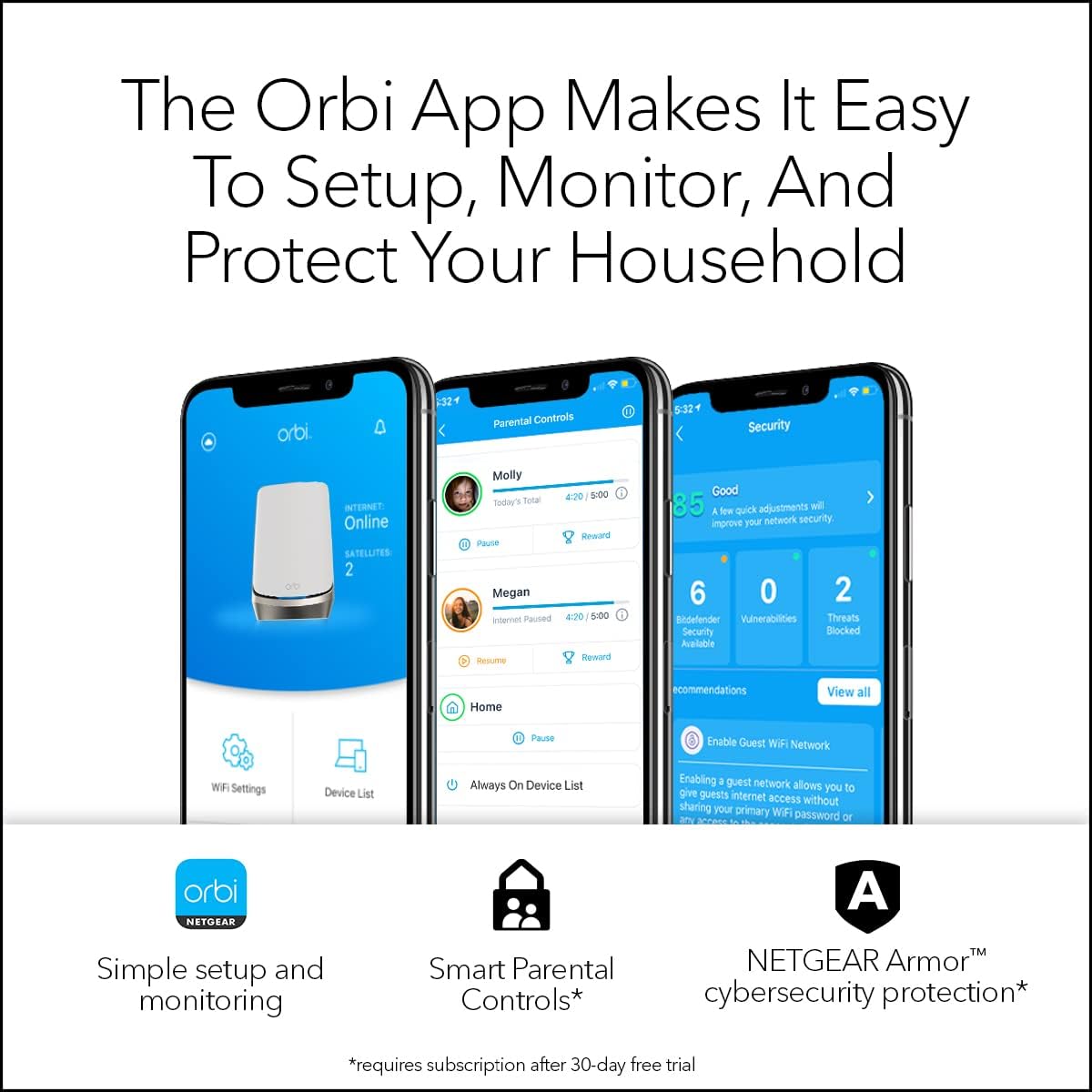 Asistentes Virtuales NETGEAR Orbi Quad-Band WiFi
