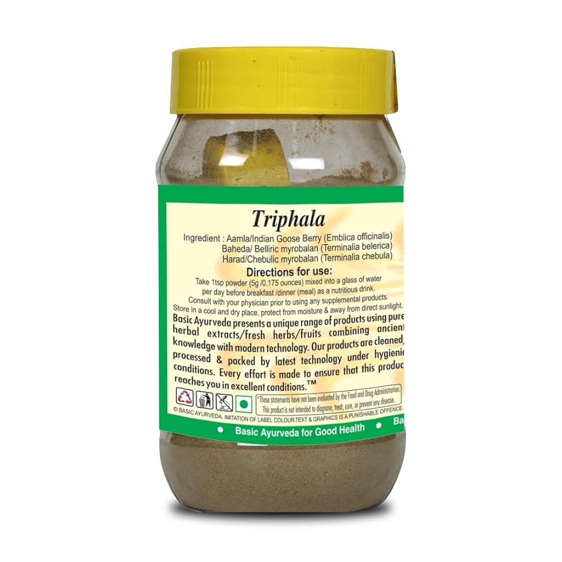 Suplemento Triphala Powder 7.05 oz Desintoxicante natural