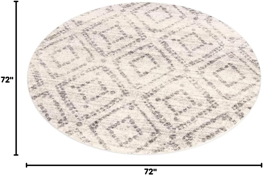 Alfombra Moderna Redonda, Diseño Diamante, ADR131C