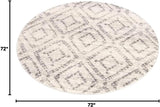 Alfombra Moderna Redonda, Diseño Diamante, ADR131C