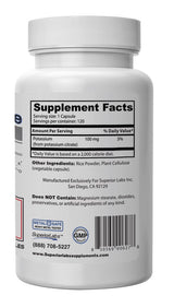 Suplemento de citrato de potasio Dosis de 100 mg 120 cápsulas