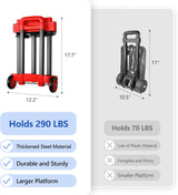 Carretilla Plegable KEDSUM 290 lbs, Ligera y Resistente, Modelo 2023