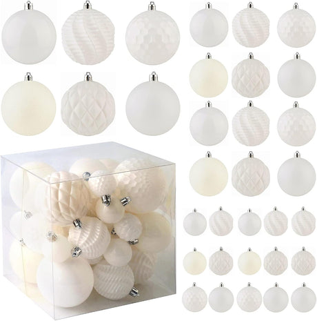 Adornos Navideños 36pcs Shatterproof - Decoración Árbol 6 Estilos