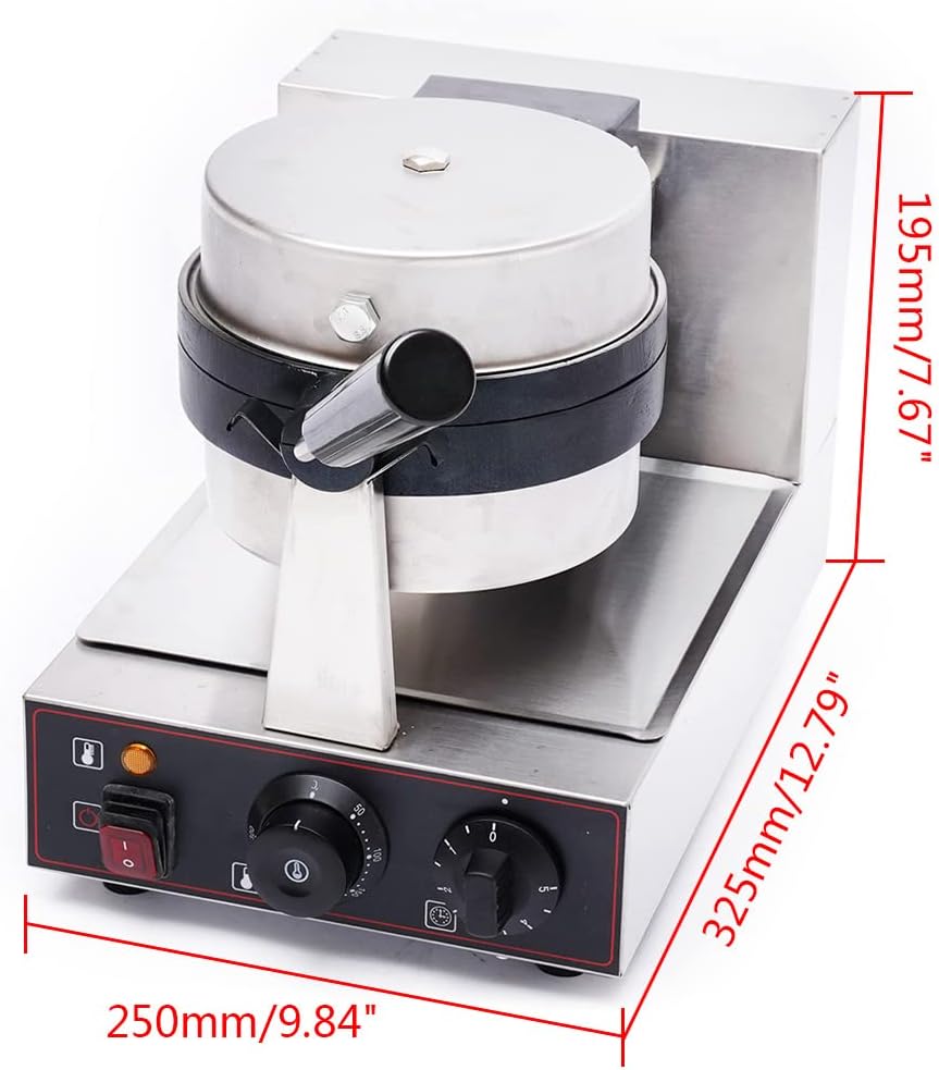 Máquina de Waffles LYNICESHOP, Placas Antiadherentes, Control T.