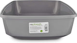 Caja de arena gris abierta para gatos grande So Phresh