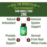 Suplemento de zinc vegano con vitamina C  hombres mujeres