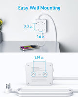 Anker Regleta de alimentación con puertos USB, 5 pies, protector