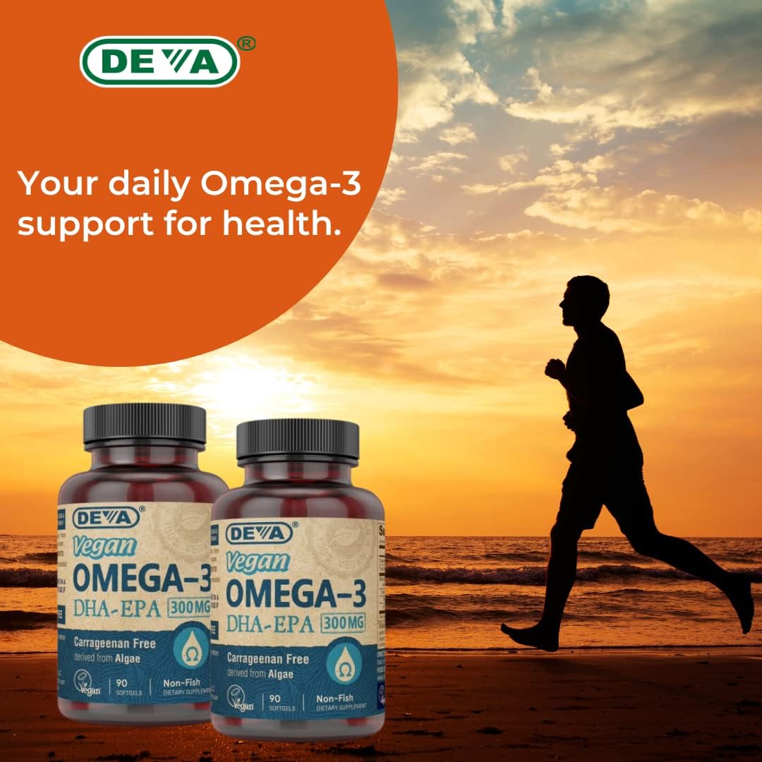 Deva Omega-3 Vegano Suplemento, 90 Softgels