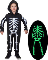 Disfraz Halloween Niños Enlifety Traje Esqueleto Brillo 1-8T