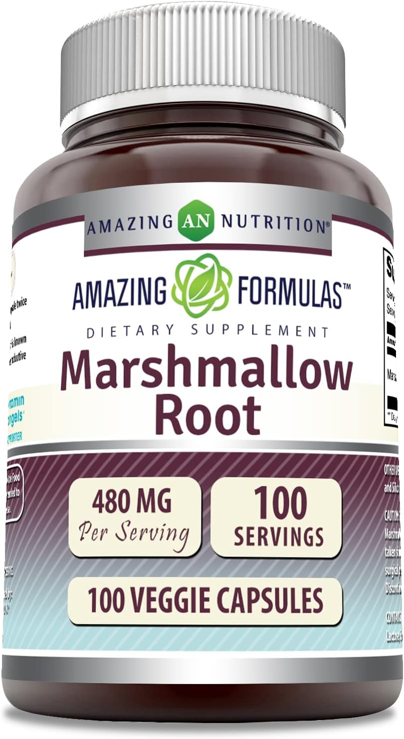 Suplemento Extracto de raíz de malvavisco de 480 mg 100und