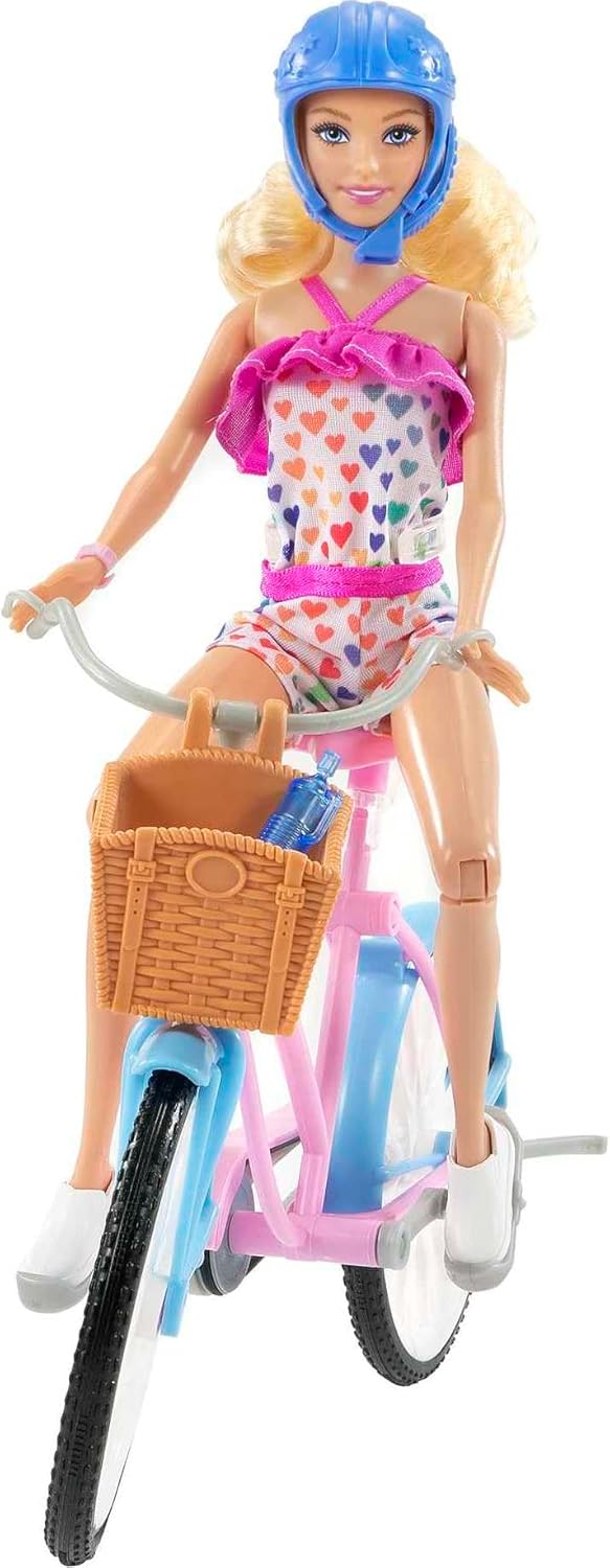 Set de Barbie con Bicicleta y Accesorios para Niños 3-7 años