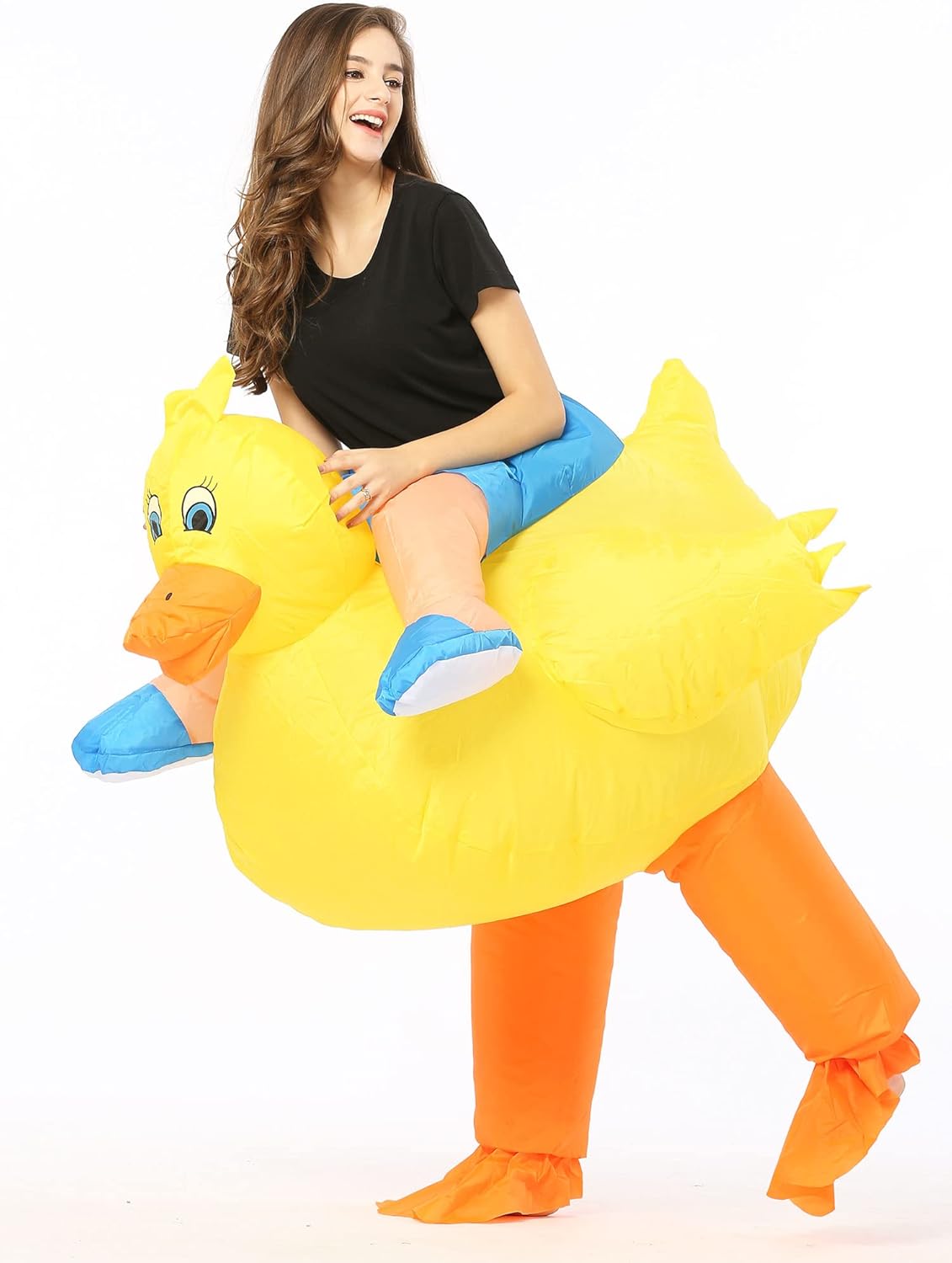 Disfraz inflable de pato amarillo para adulto talla única