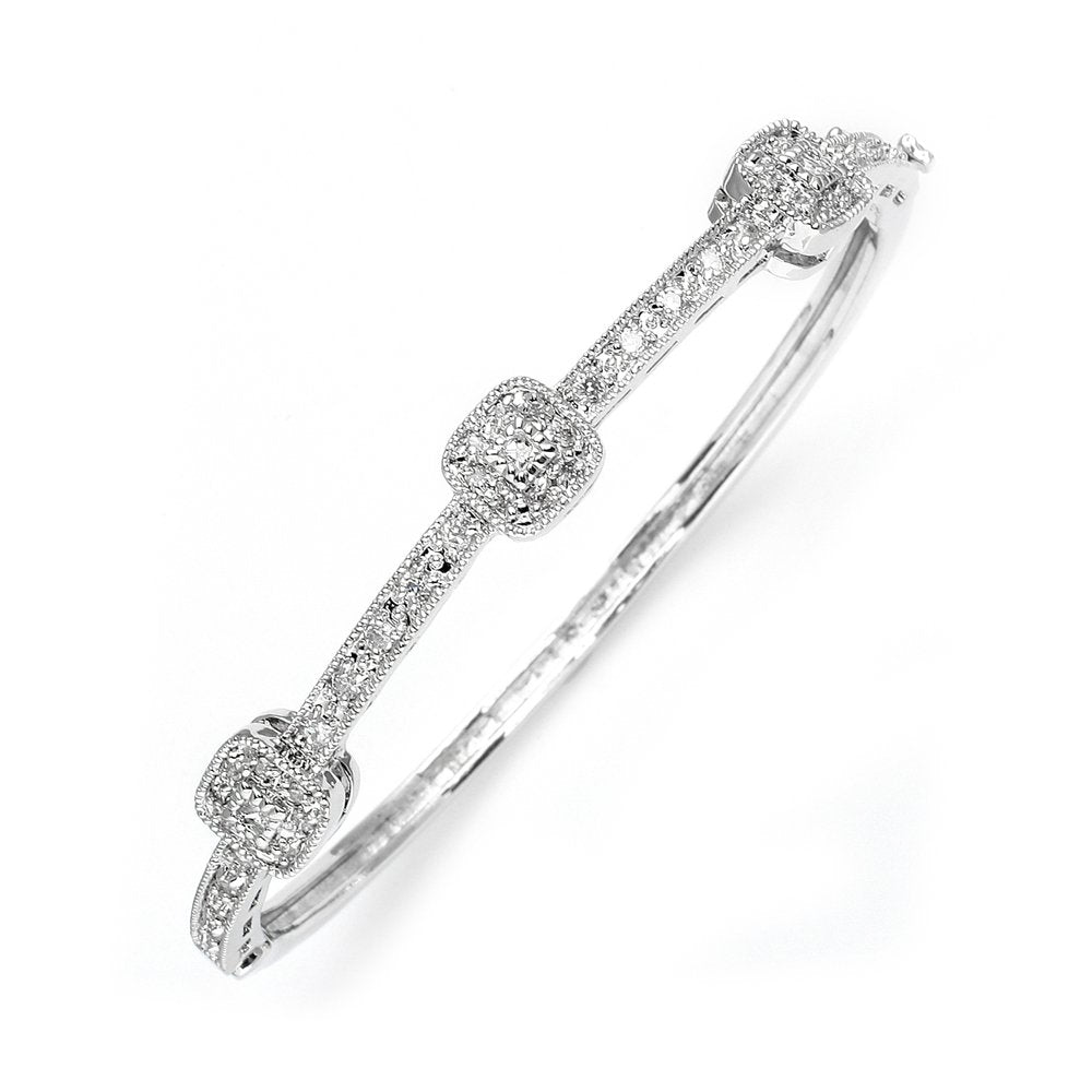 Pulsera brazalete de boda de circonita cúbica