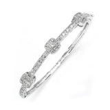 Pulsera brazalete de boda de circonita cúbica