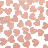 Confeti de papel con purpurina en forma de corazón