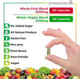 Suplemento de frutas y verduras 90 frutas y 90 cápsulas