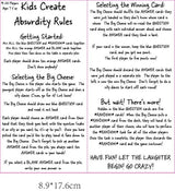 juego de cartas familiares en blanco para niños