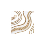 Pulseras bizantina de oro de 18 quilates sobre 3 filas