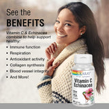 SOLARAY Vitamina C y raíz de equinácea  Apoyo inmunológico