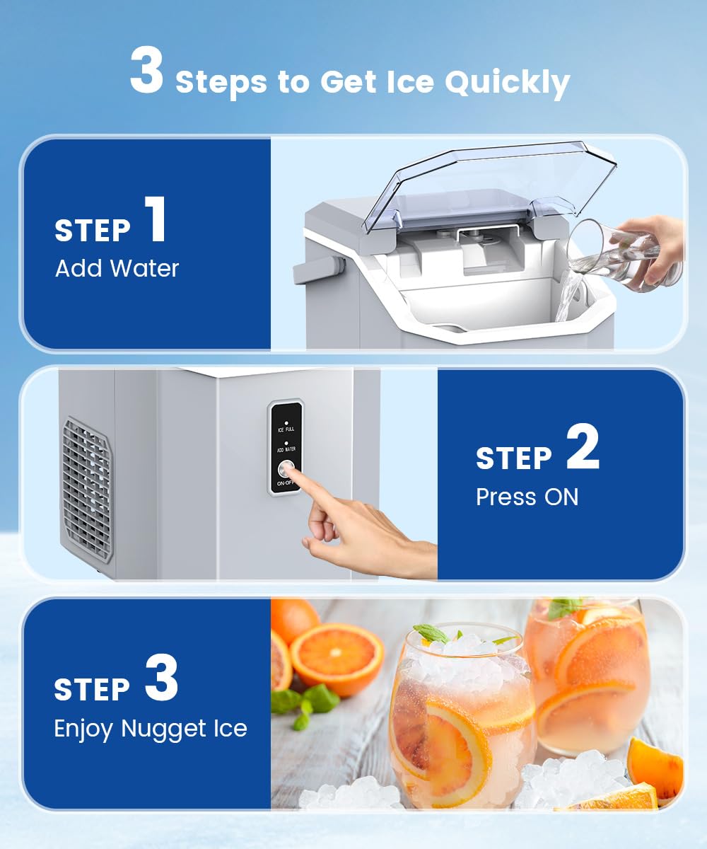 Máquina para hacer hielo con asa Z5815NA-GRIS COWSAR