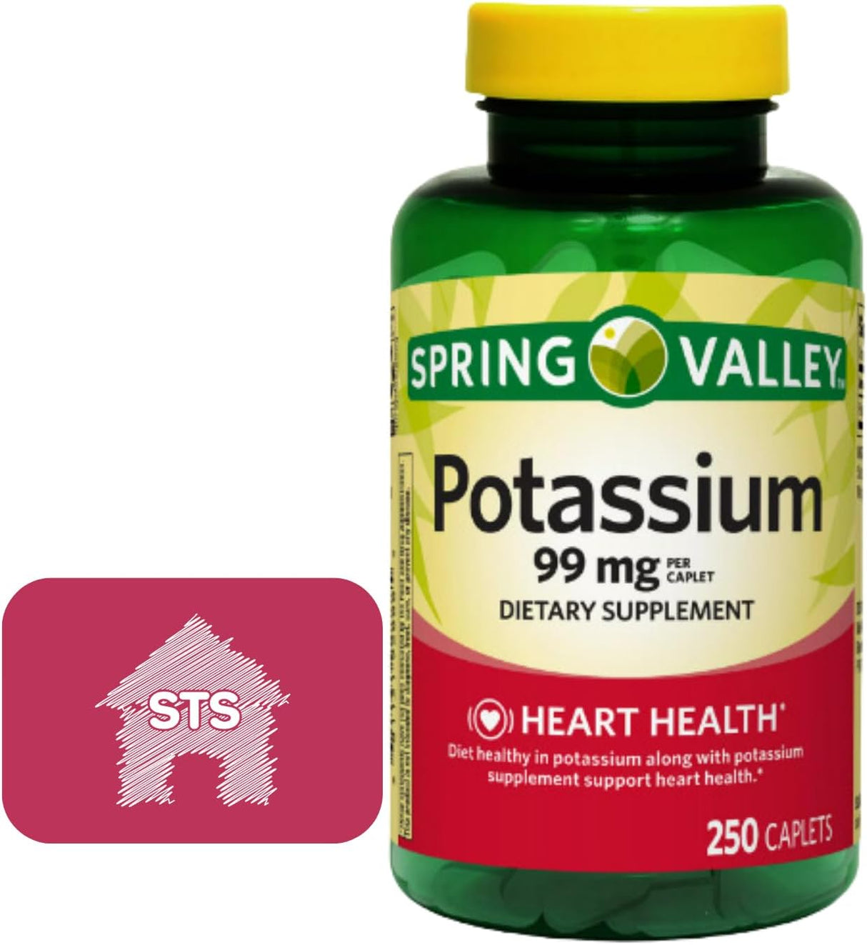 cápsulas para función cardíaca Spring Valley Potasio 99 mg