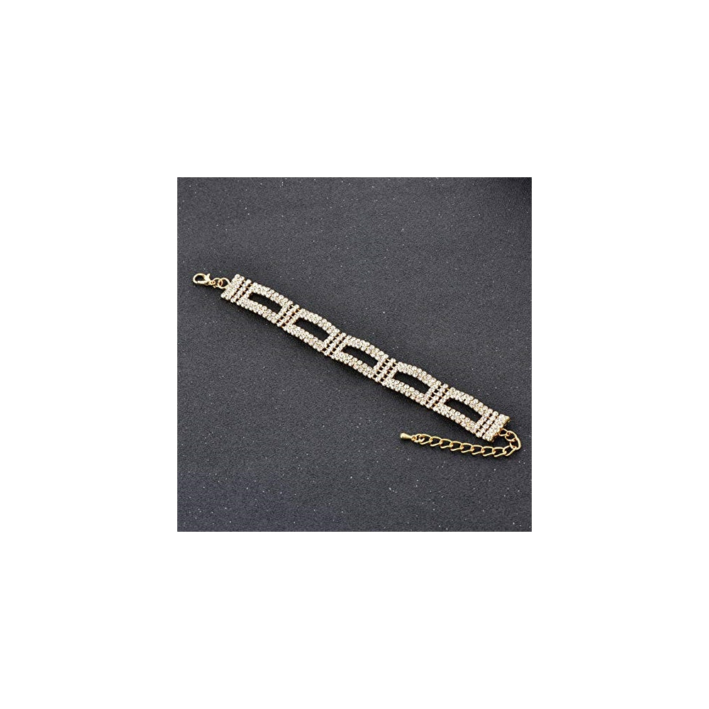 Pulseras de cristal chapadas en oro y plata
