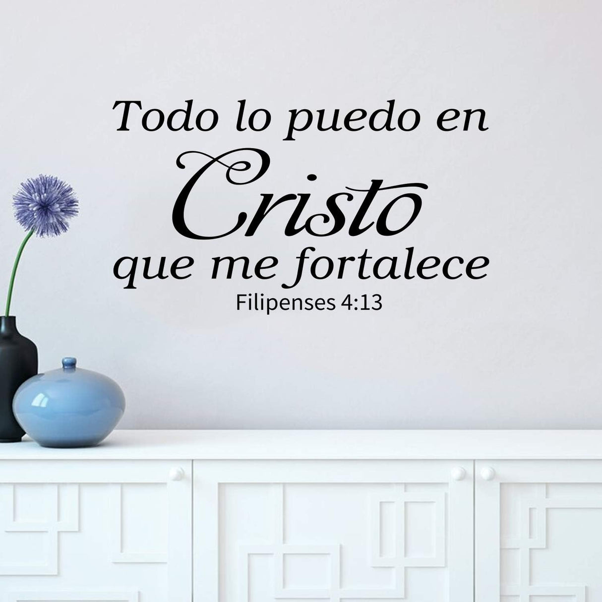Vinilos Decorativos AnFigure, Frase Bíblica Todo Lo Puedo