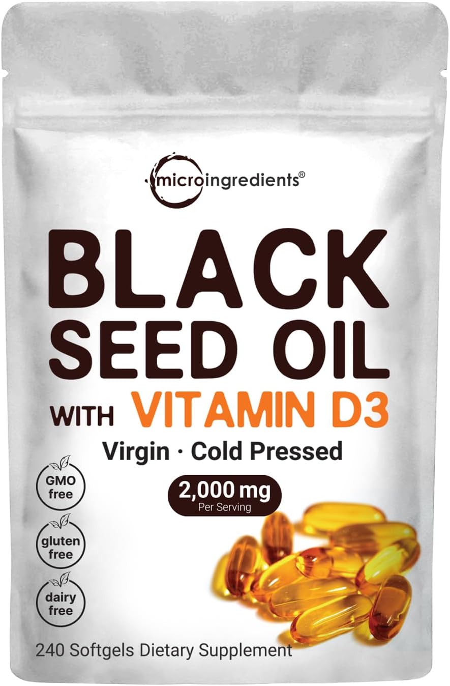 Suplemento Aceite de semilla negra de 2000 mg vitamina D3