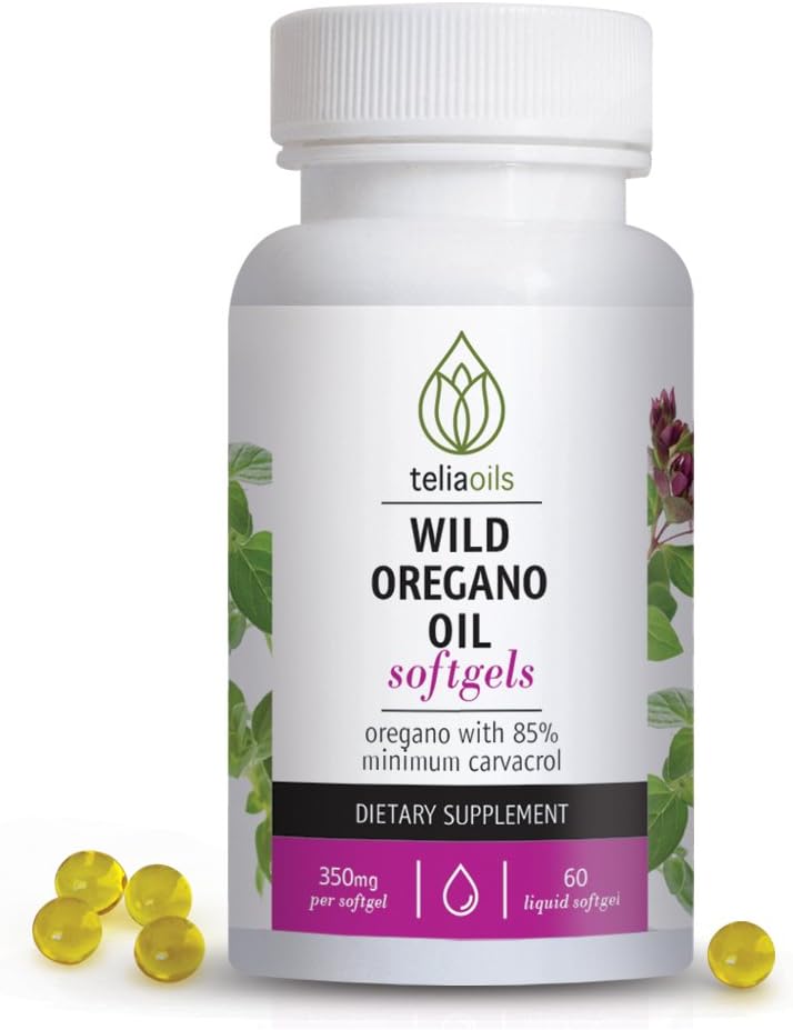 Cápsulas de Aceite de Orégano Silvestre, Alto Carvacrol, 60 cáps.