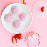 Mochi de sabor a fruta japonesa, mango de fresa y daifuku