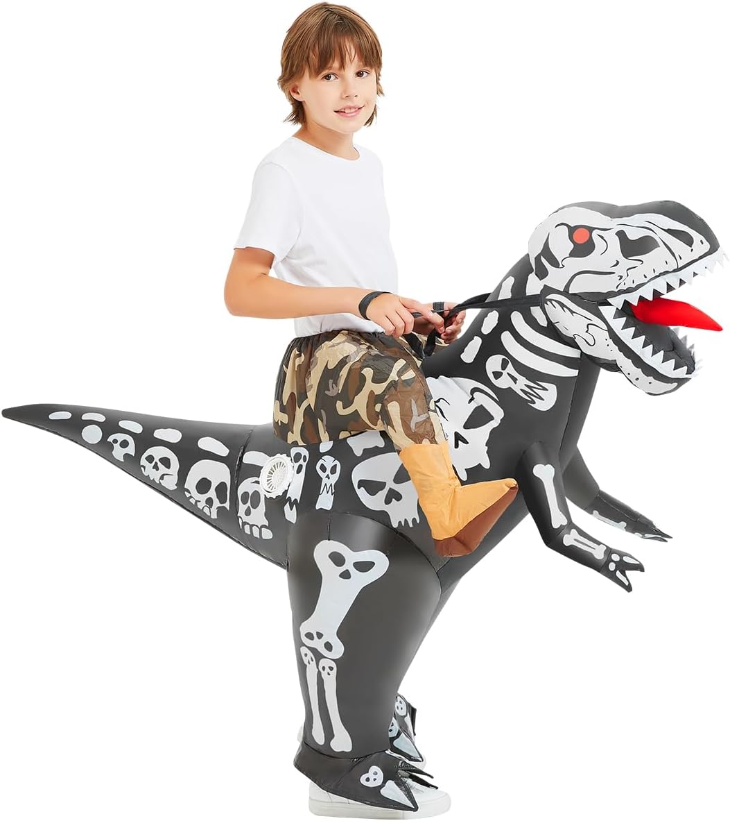 Disfraz Inflable Dinosaurio COMIN para Niños, Risas Halloween