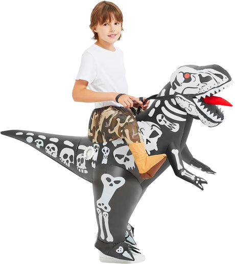 Disfraz Inflable Dinosaurio COMIN para Niños, Risas Halloween