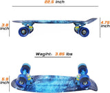 Patineta Mini Cruiser Retro de 22 Pulgadas para Principiantes