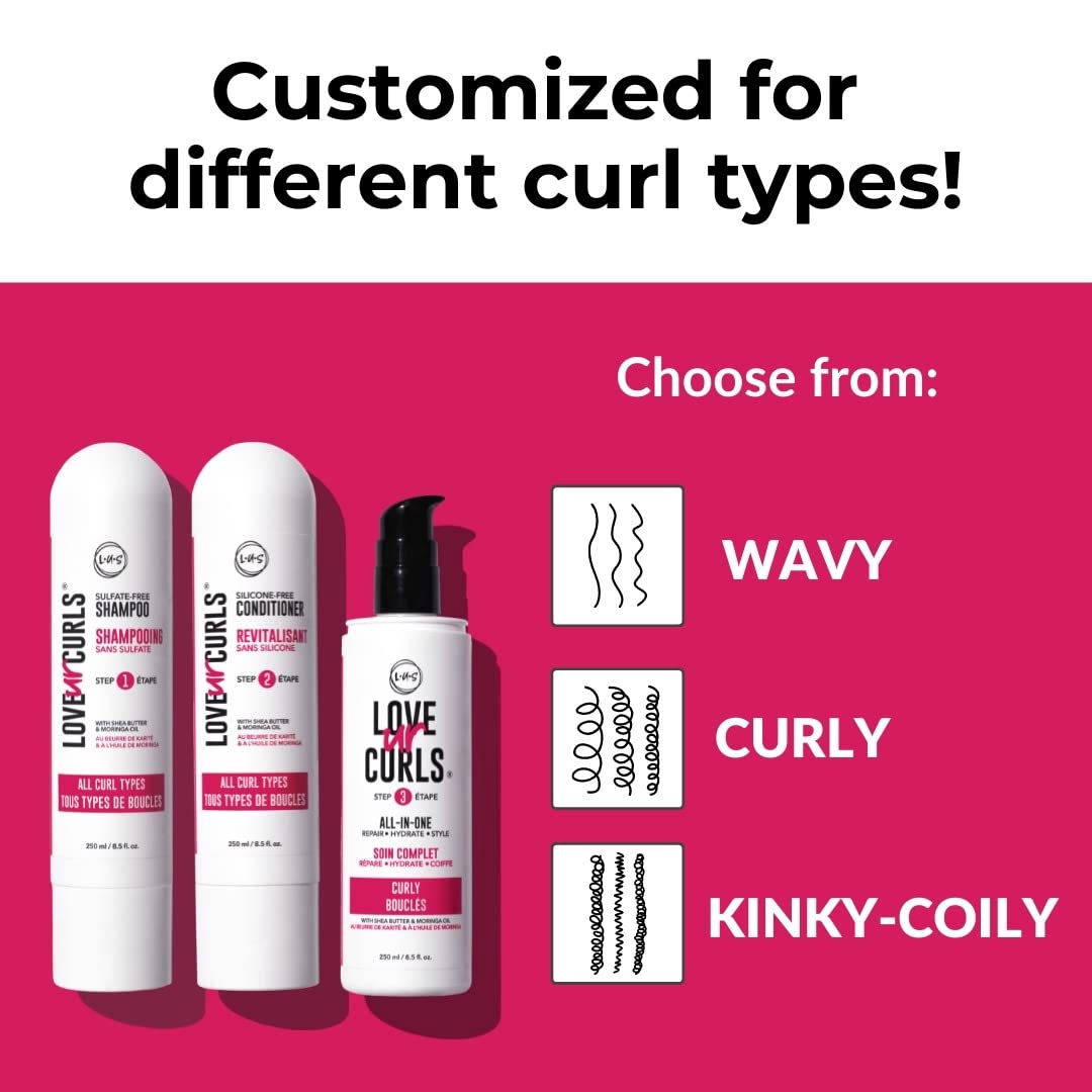 Juego de champú, acondicionador y estilizador Love Ur Curls