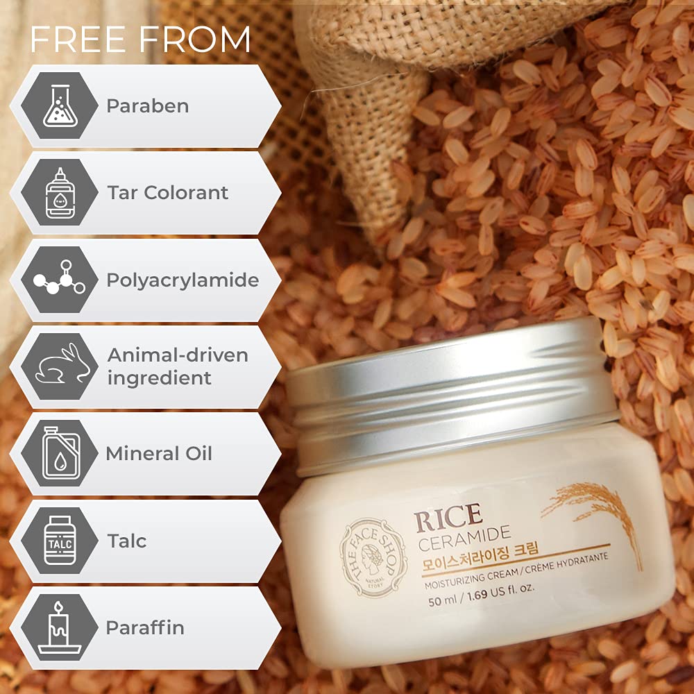 Crema Hidratante Facial con Extracto de Arroz y Aceite