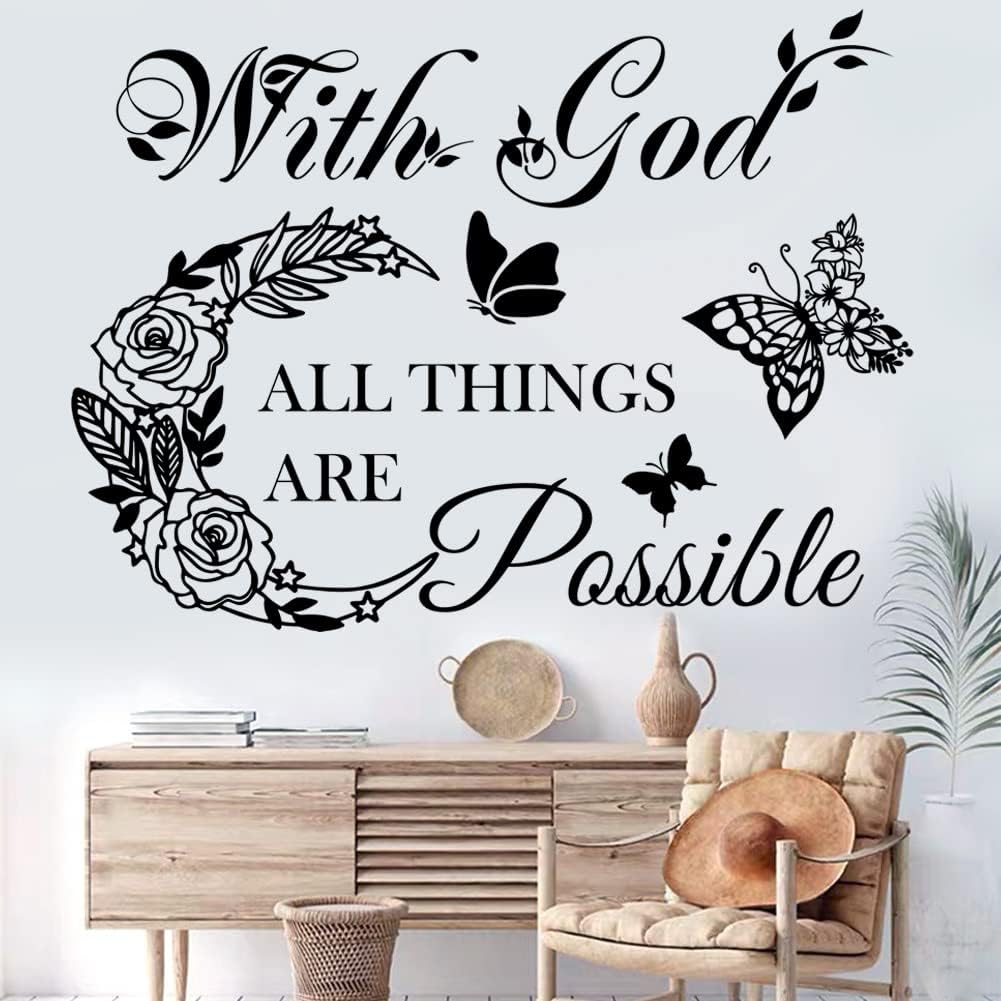 Vinilo Decorativo Inspiracional Dios Todo es Posible - Sticker