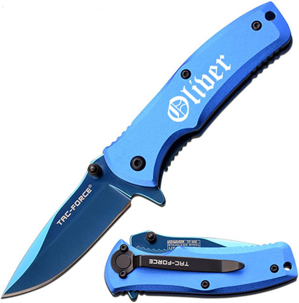 Cuchillo de bolsillo de acero inoxidable con grabado gratis