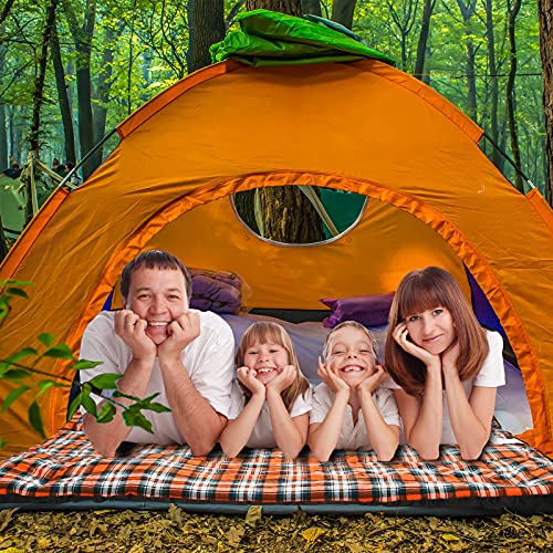 Saco de dormir doble de franela de algodón para camping