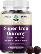 Suplemento gomitas de hierro suave para mujeres y hombres