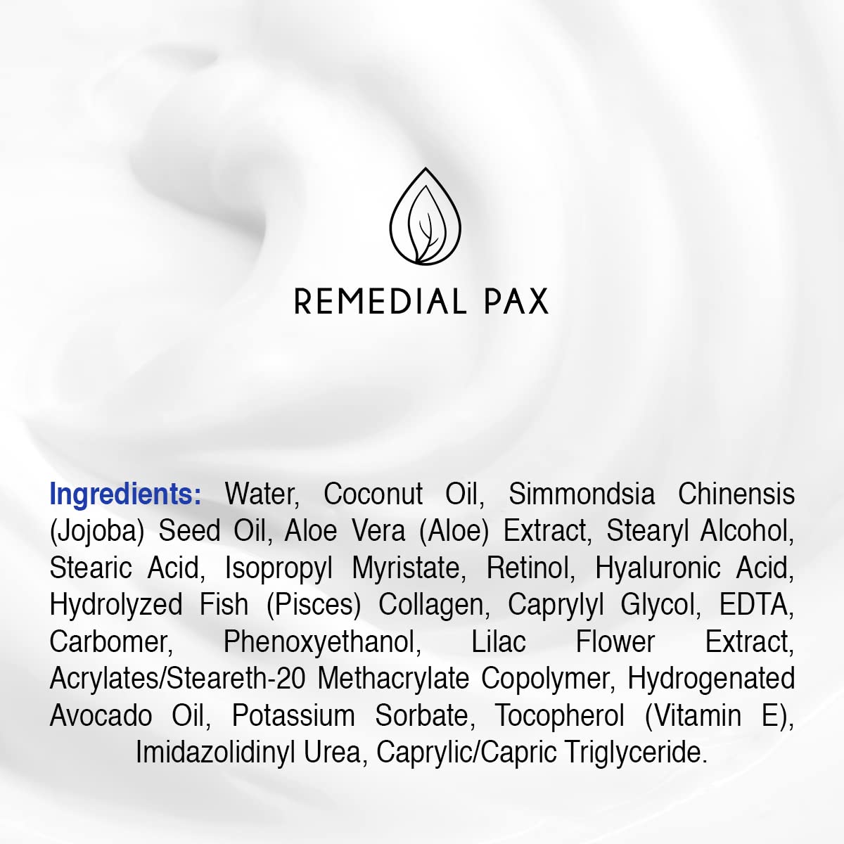 Crema de colágeno para la cara con retinol REMEDIAL PAX