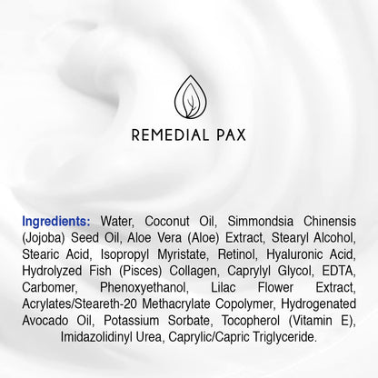 Crema de colágeno para la cara con retinol REMEDIAL PAX