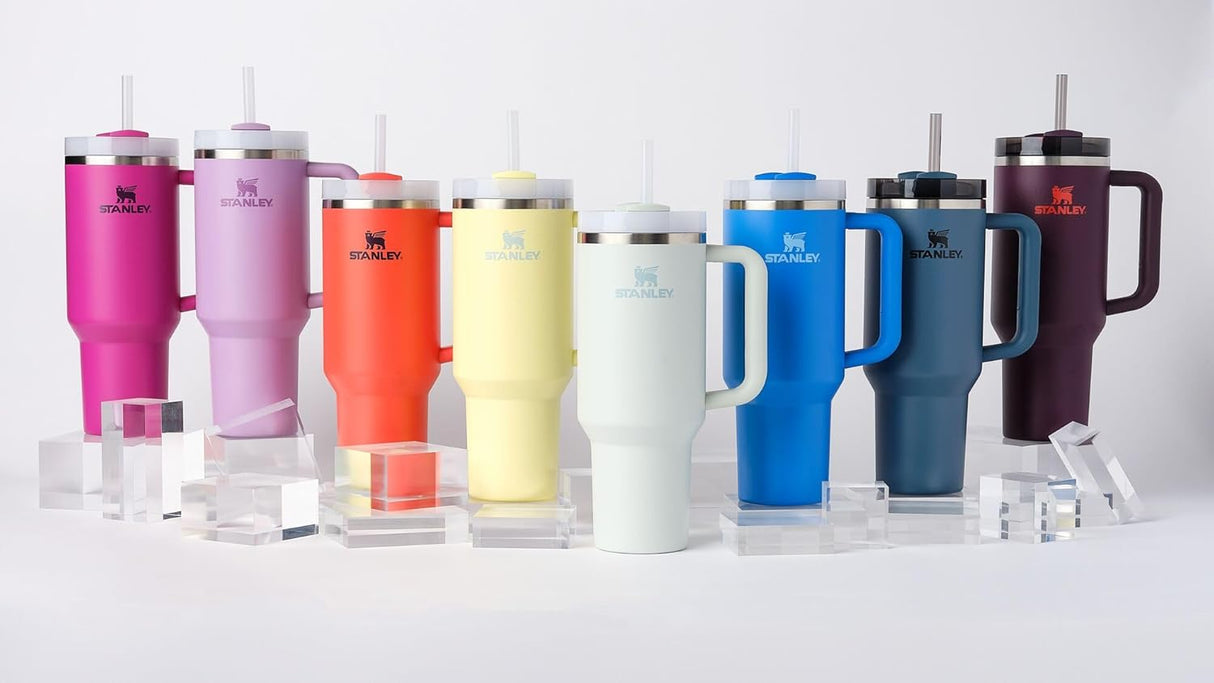 Stanley Quencher H2.0 FlowState - de acero inoxidable con tapa y popote para agua, té helado o café