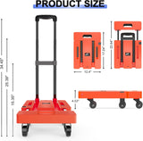 Carretilla Plegable SOLEJAZZ, 500LB, 6 Ruedas, 2 Cuerdas